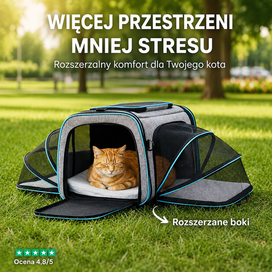 Składana torba podróżna dla kota