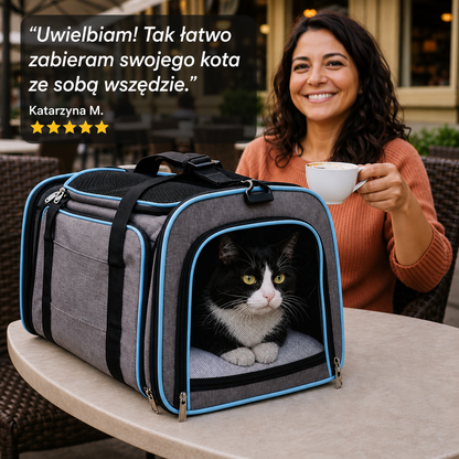 Składana torba podróżna dla kota