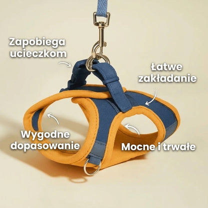 Szelki dla kota z zabezpieczeniem + smycz