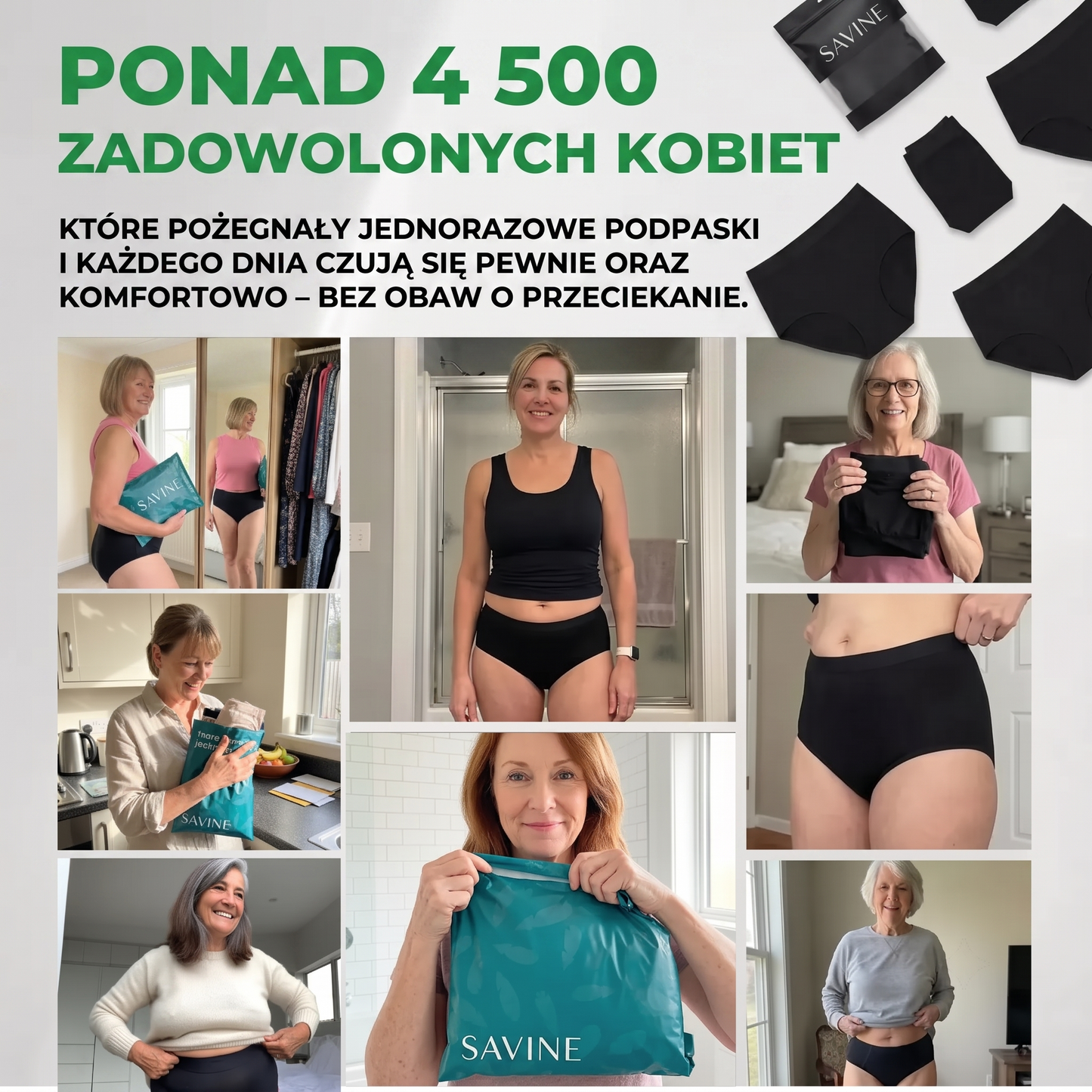 Savine ultrachłonna bielizna (zestaw 3 szt.)